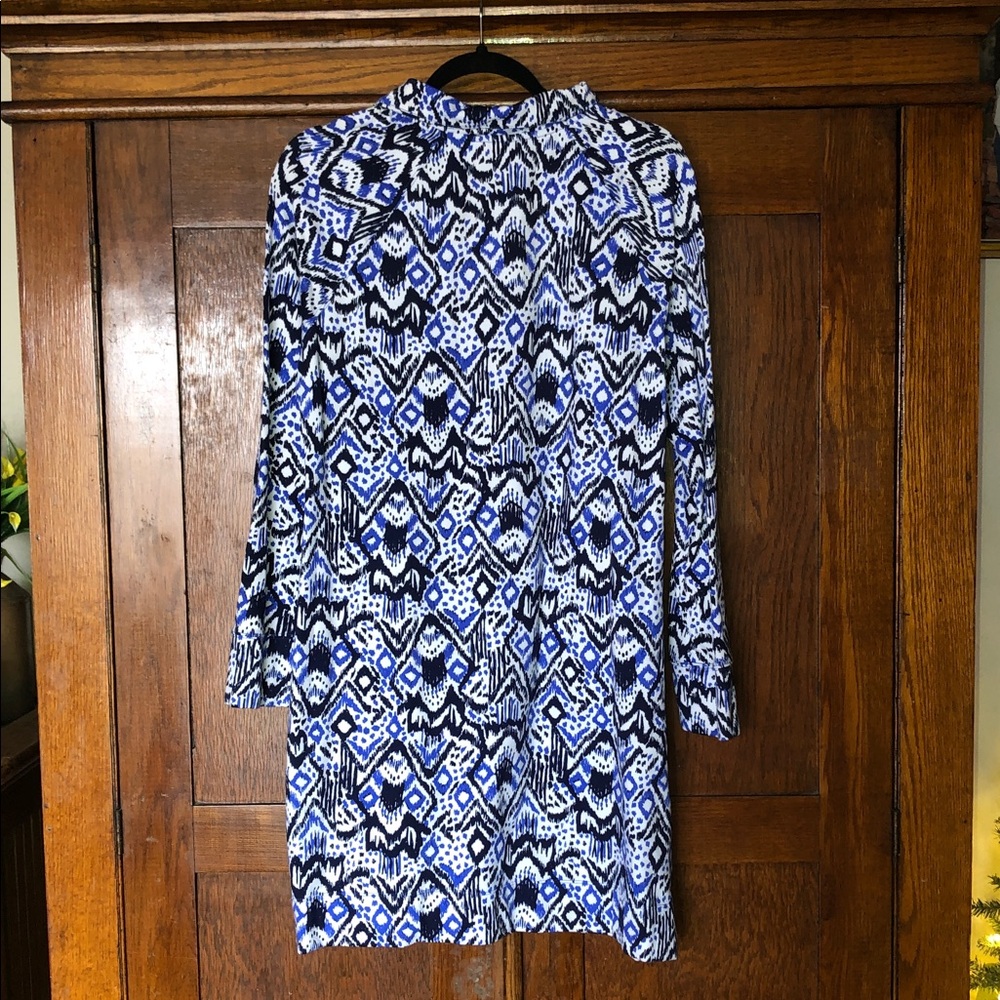 Lilly Pulitzer Oh My Cod Beckon Blue Skipper Dress Women’s Size Large - Picture 2 of 13